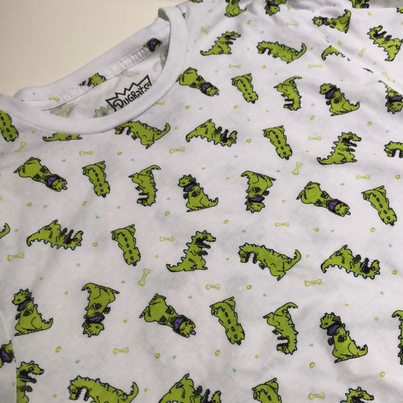 T-SHIRT HOMME NICKELODEON noir Nicktoons Rugrats Rocko Bob l'éponge